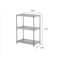 MeshWorks® Epoxy Coated Steel shelving unit, 3 tier