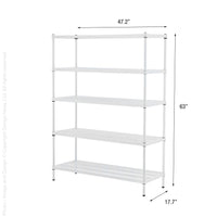 MeshWorks® epoxy coated steel shelving unit, 5 tier