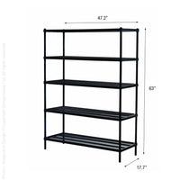 MeshWorks® epoxy coated steel shelving unit, 5 tier