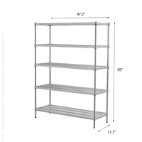 MeshWorks® epoxy coated steel shelving unit, 5 tier