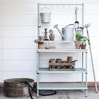 MeshWorks® epoxy coated steel shelving unit (utility wood top)