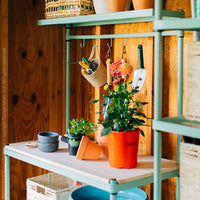 MeshWorks® epoxy coated steel shelving unit (utility wood top)