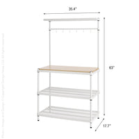 MeshWorks® epoxy coated steel shelving unit (utility wood top)
