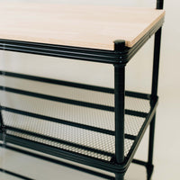 MeshWorks® epoxy coated steel shelving unit (utility wood top)