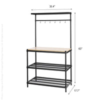 MeshWorks® epoxy coated steel shelving unit (utility wood top)