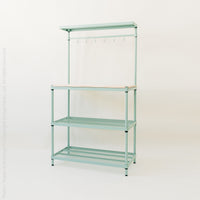 MeshWorks® epoxy coated steel shelving unit (utility wood top)