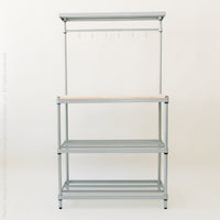 MeshWorks® epoxy coated steel shelving unit (utility wood top)