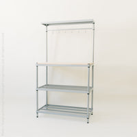 MeshWorks® epoxy coated steel shelving unit (utility wood top)