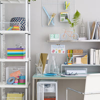 MeshWorks® epoxy coated steel narrow shelving unit, 6 tier