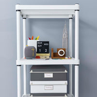 MeshWorks® epoxy coated steel narrow shelving unit, 6 tier