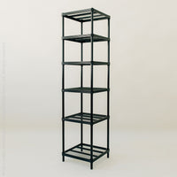 MeshWorks® epoxy coated steel narrow shelving unit, 6 tier