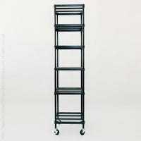 MeshWorks® epoxy coated steel narrow shelving unit, 6 tier