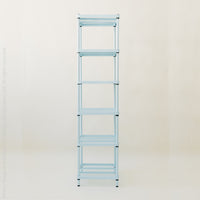 MeshWorks® epoxy coated steel narrow shelving unit, 6 tier