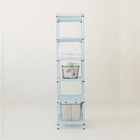 MeshWorks® epoxy coated steel narrow shelving unit, 6 tier