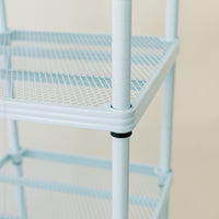 MeshWorks® epoxy coated steel narrow shelving unit, 6 tier