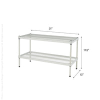 MeshWorks® epoxy coated steel shelving unit (short stacking)