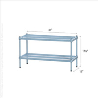 MeshWorks® epoxy coated steel shelving unit (short stacking)