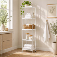 MeshWorks® epoxy coated steel shelving unit, 5 tier tower