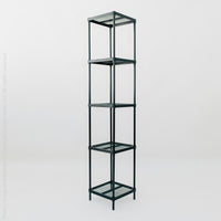 MeshWorks® epoxy coated steel shelving unit, 5 tier tower