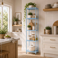 MeshWorks® epoxy coated steel shelving unit, 5 tier tower