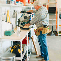 MeshWorks® epoxy coated steel shelving unit (utility wood top)