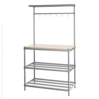 MeshWorks® epoxy coated steel shelving unit (utility wood top)