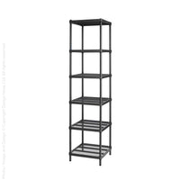 MeshWorks® epoxy coated steel narrow shelving unit, 6 tier