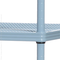 MeshWorks® epoxy coated steel narrow shelving unit, 6 tier