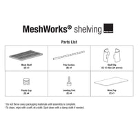 MeshWorks® epoxy coated steel and rubberwood Workbench