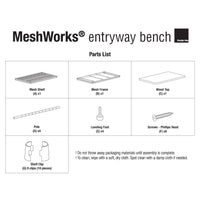 MeshWorks® epoxy coated steel bench