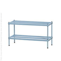 MeshWorks® epoxy coated steel shelving unit (short stacking)