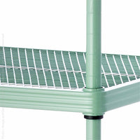 MeshWorks® epoxy coated steel shelving unit, 5 tier tower