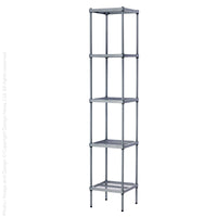 MeshWorks® epoxy coated steel shelving unit, 5 tier tower