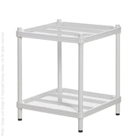 MeshWorks® 2-tier narrow unit - White | Image 2 | Premium Shelving from the MeshWorks collection | made with Iron for long lasting use | Design Ideas