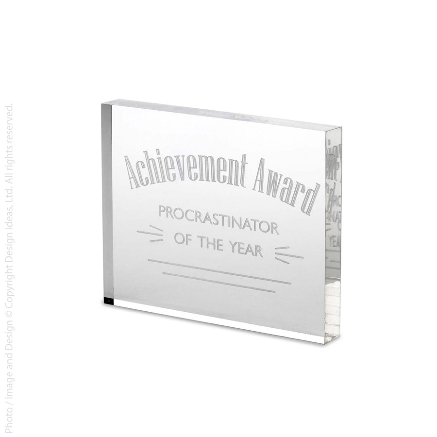 OfficeLife™ acrylic  award (procrastinator)