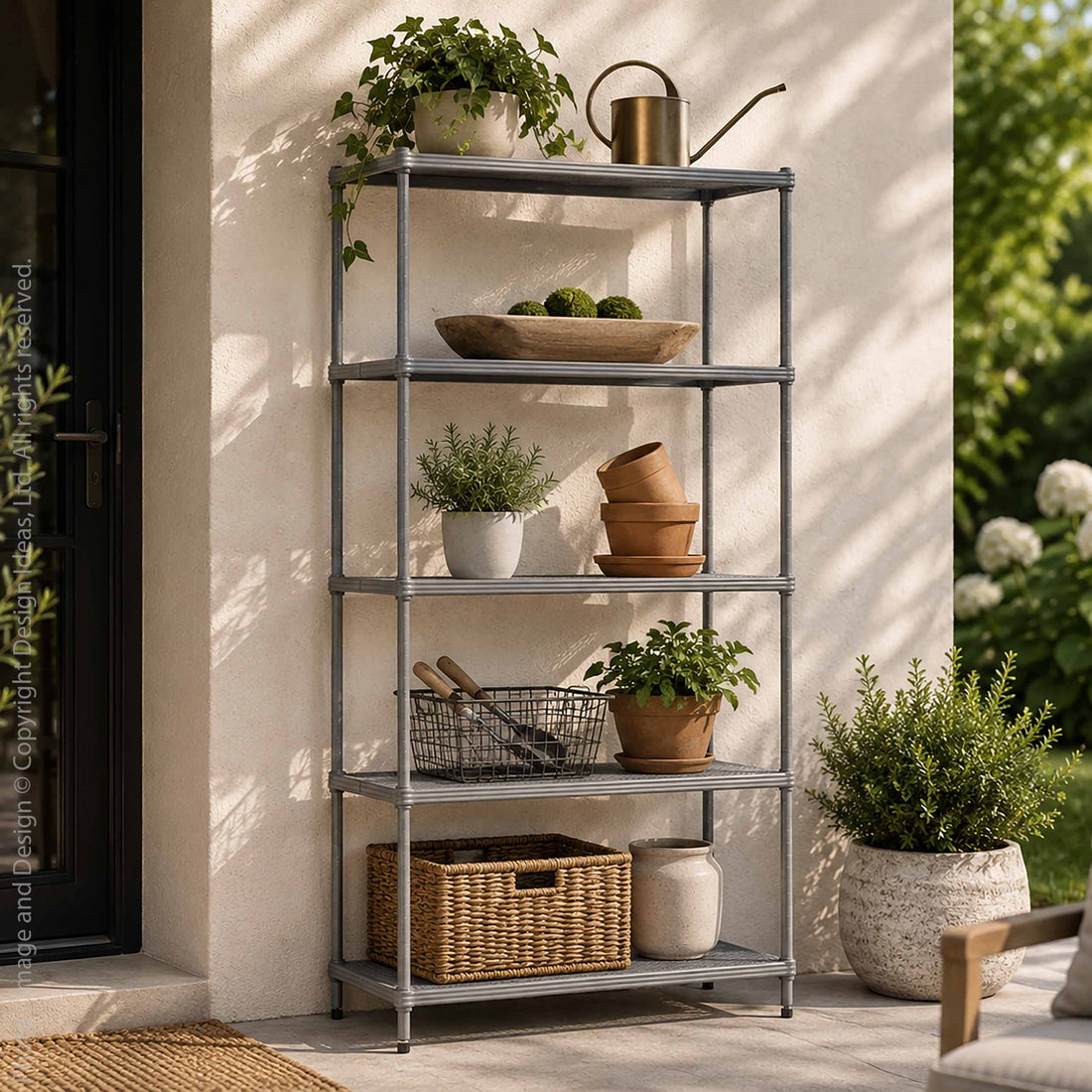 MeshWorks® epoxy coated steel bookshelf