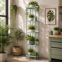 MeshWorks® epoxy coated steel shelving unit, 5 tier tower