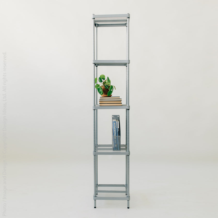 MeshWorks® epoxy coated steel shelving unit, 5 tier tower