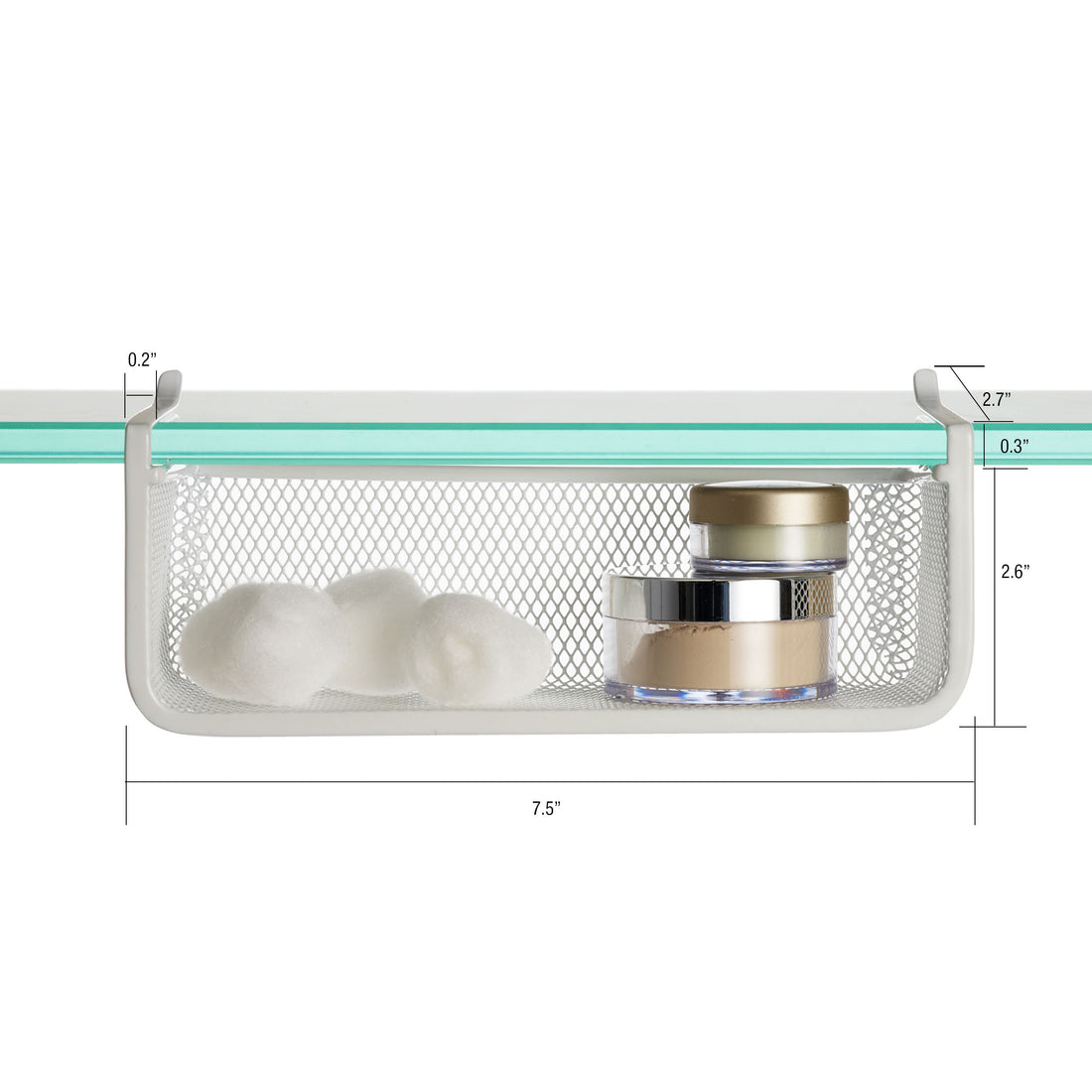 MeshWorks® epoxy coated iron medicine cabinet basket