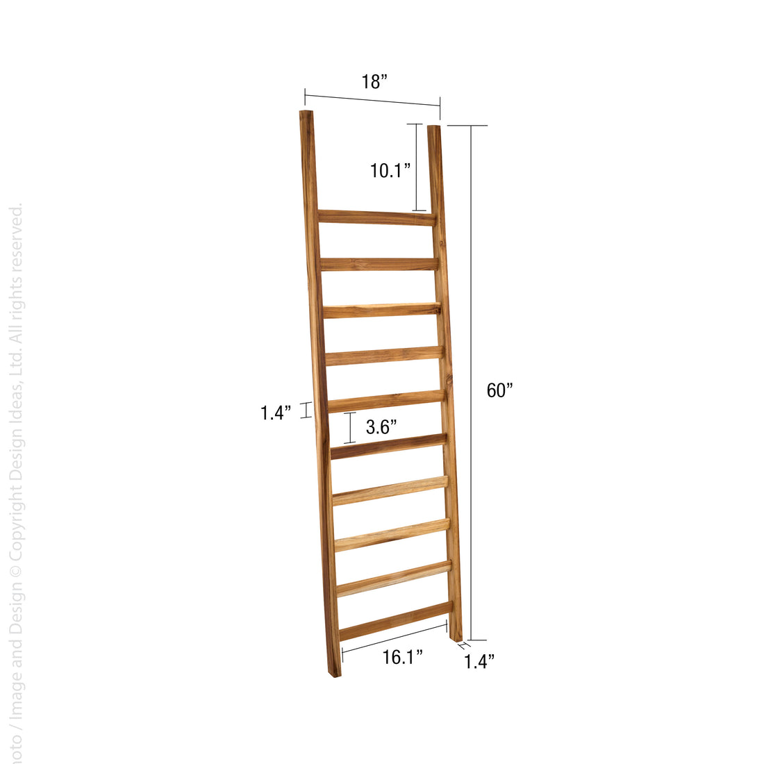 Takara™ teak wood ladder