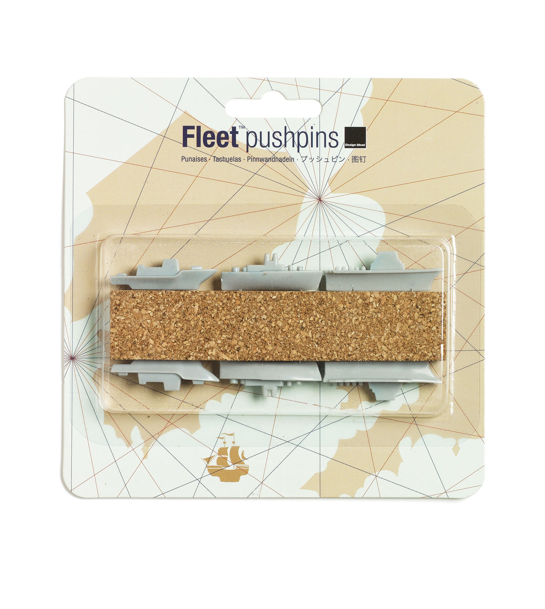 Fleet™ battleship pushpins (gray: set of 6)
