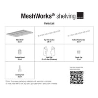 MeshWorks® Epoxy Coated Steel shelving unit, 3 tier