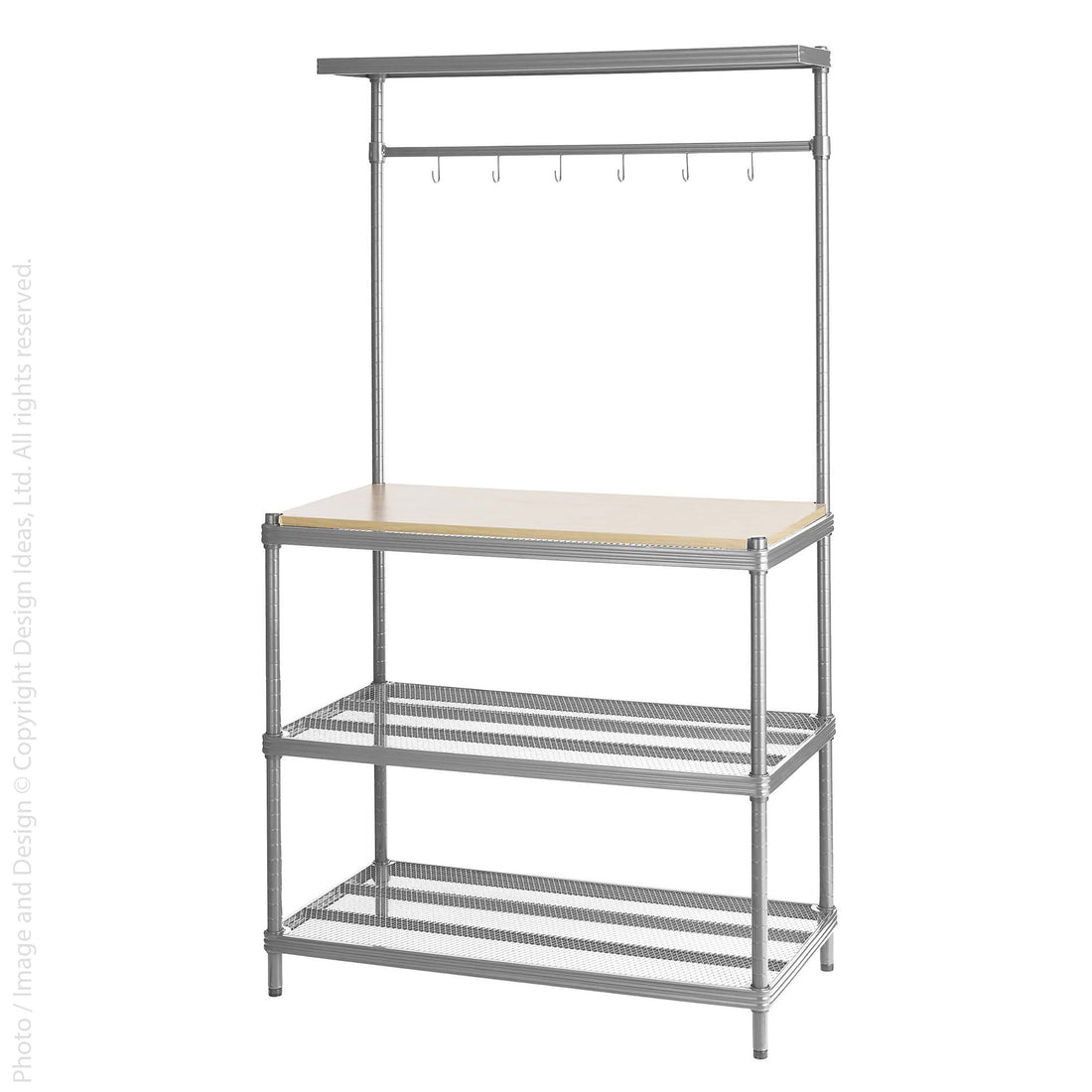 US 3-Layer Stainless Shelves Unit Metal Shelf Rack Kitchen Storage Organizer
