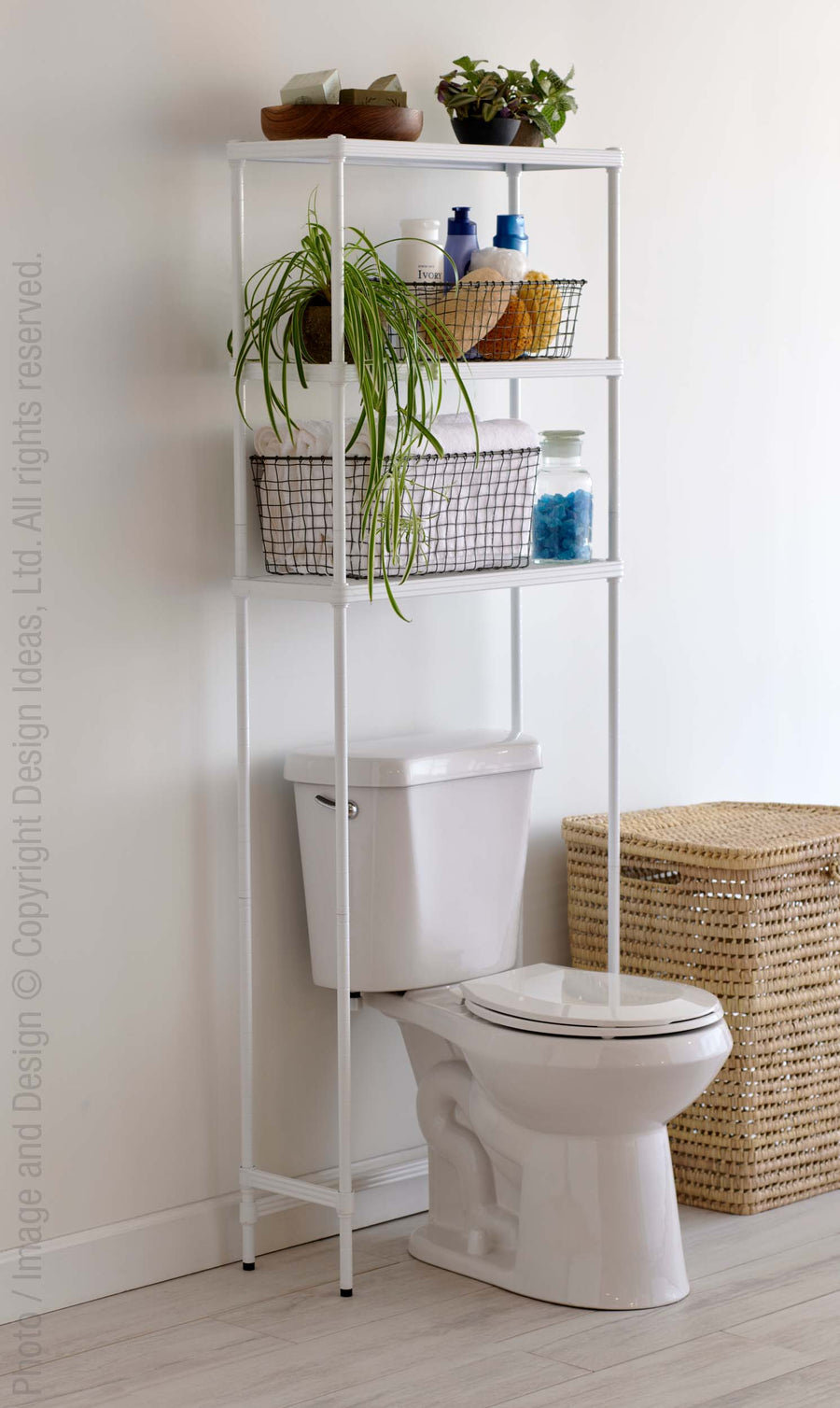 MeshWorks® bathroom unit - White | Image 1 | Premium Shelving from the MeshWorks collection | made with Iron for long lasting use | Design Ideas