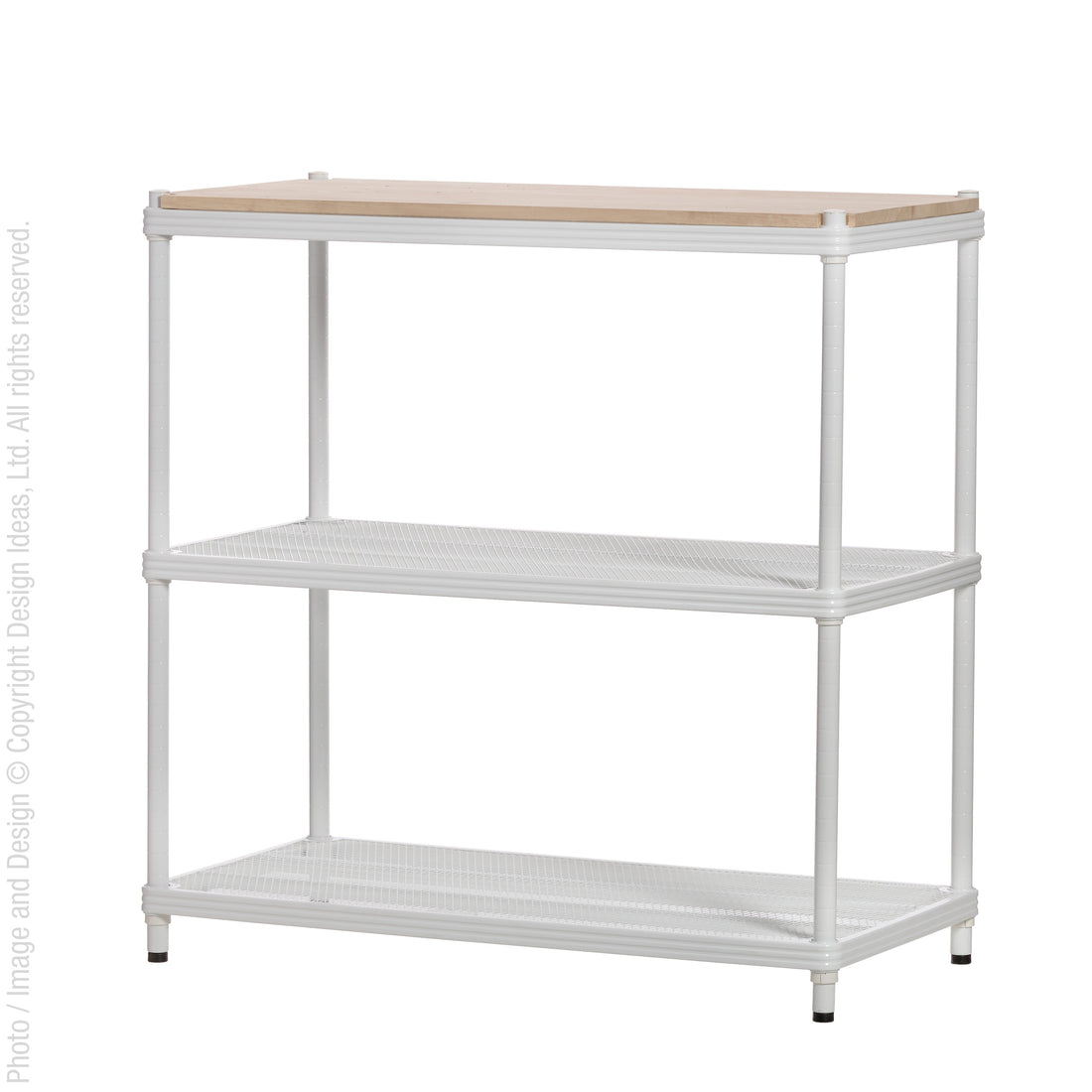 MeshWorks® workbench - White | Image 2 | Premium Shelving from the MeshWorks collection | made with Iron, Wood for long lasting use | Design Ideas