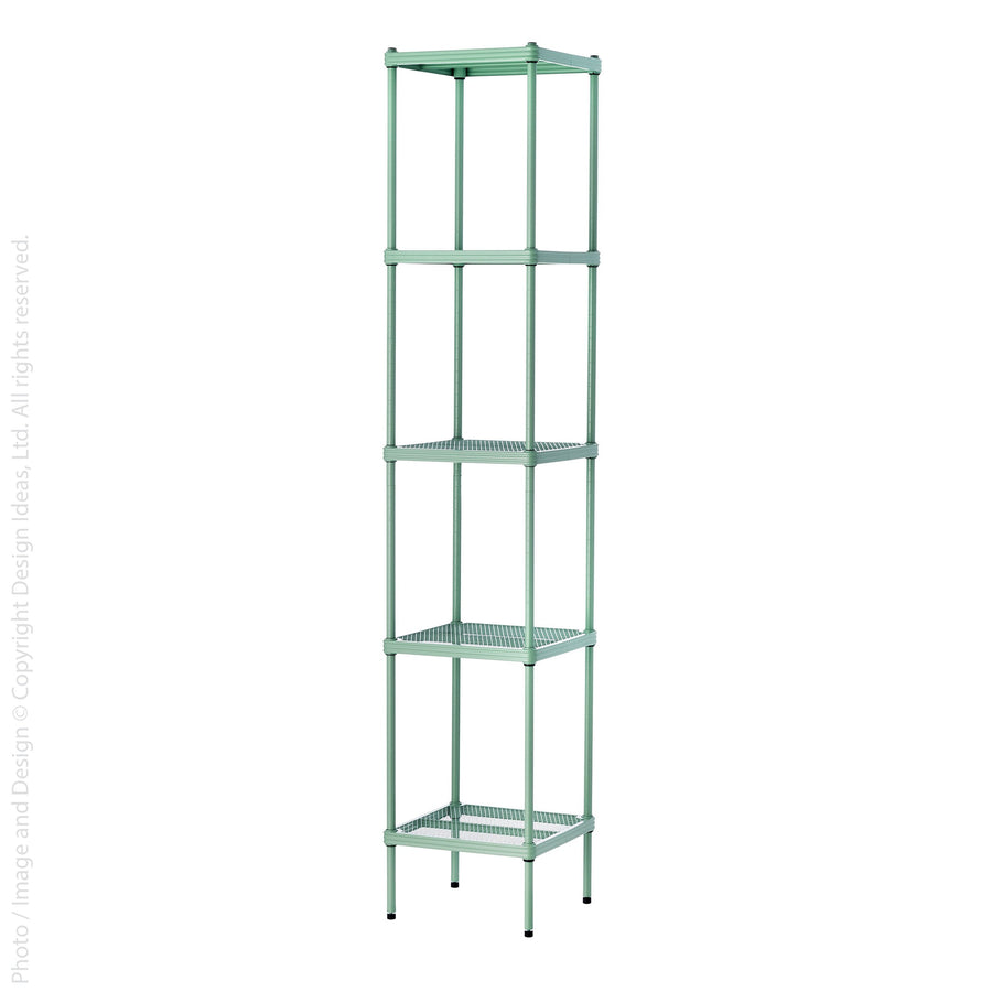 MeshWorks® epoxy coated steel shelving unit, 5 tier tower