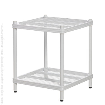 MeshWorks® 2-tier narrow unit - White | Image 2 | Premium Shelving from the MeshWorks collection | made with Iron for long lasting use | Design Ideas
