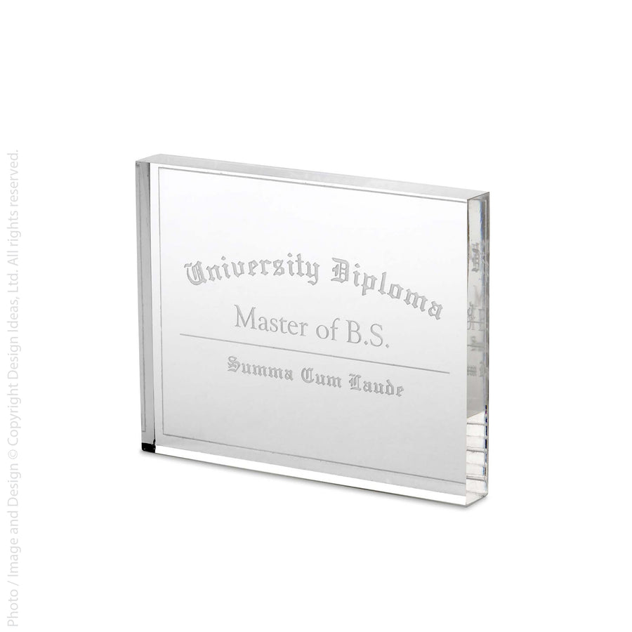 OfficeLife™ acrylic award (master of bs)