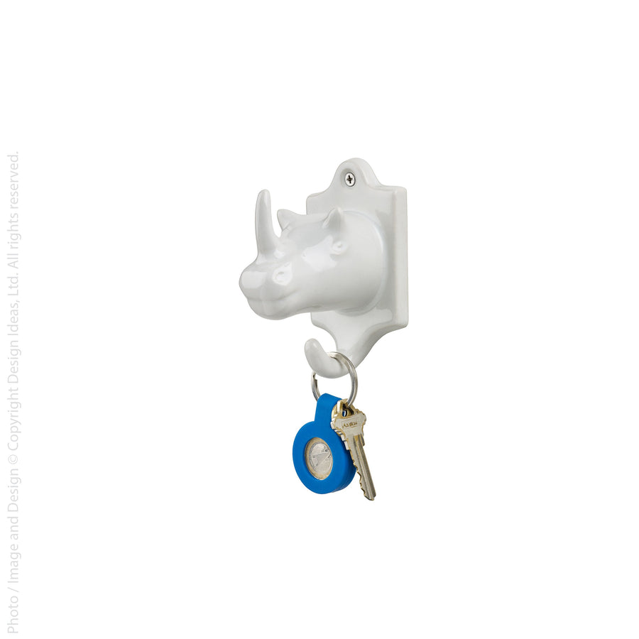 AnimalKingdom™ ceramic wall hook (rhino)